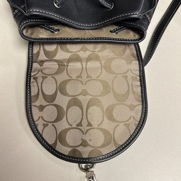 🔥🔥🔥Vintage Coach Black Leather Backpack - Picture 14 of 16